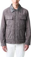 Velez Aron Suede Jacket for Men with Leather Detail