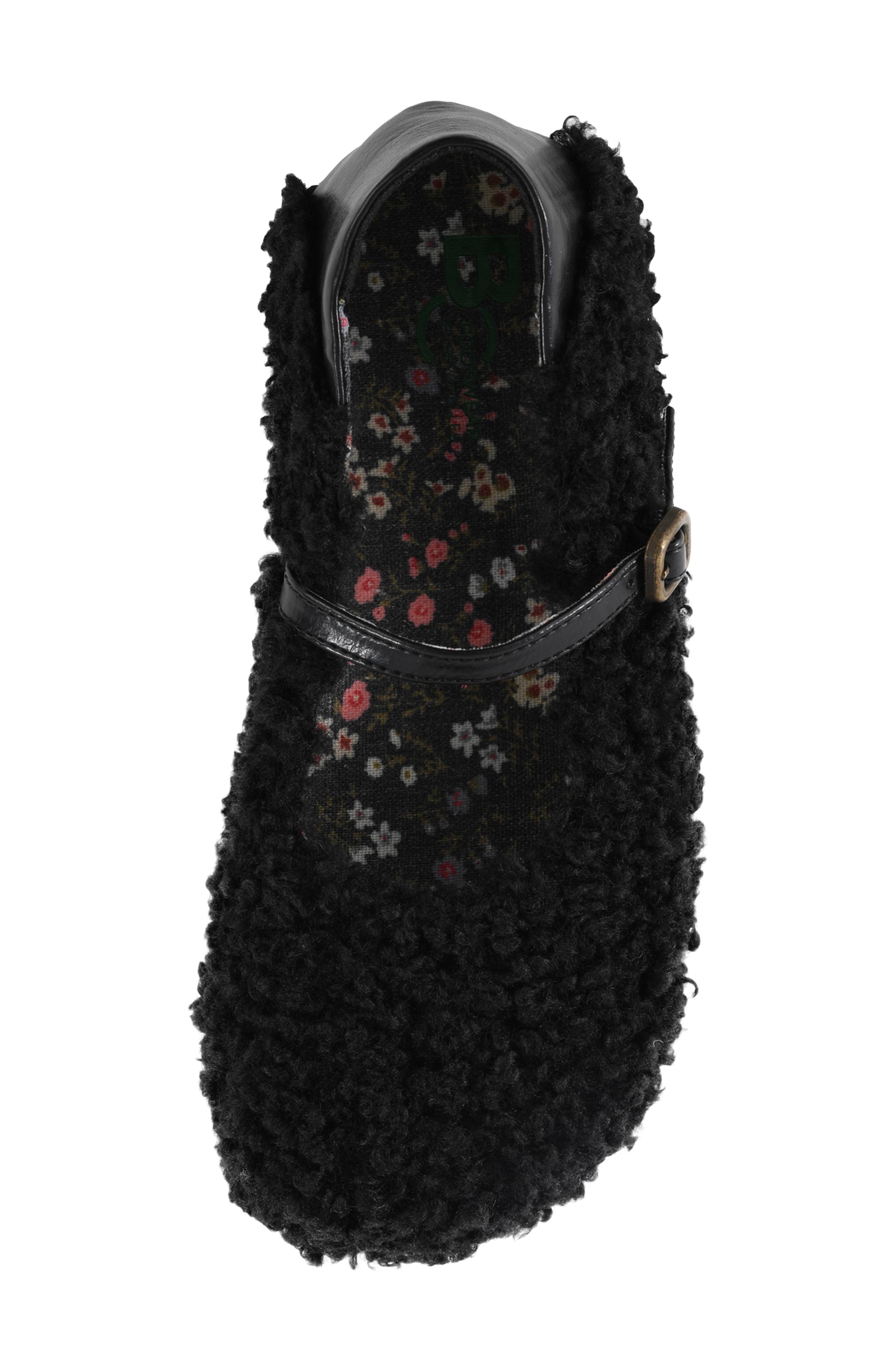 BC Footwear Metro Faux Shearling Flat, Alternate, color, Black