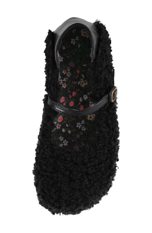 Bc Footwear Metro Faux Shearling Flat In Black