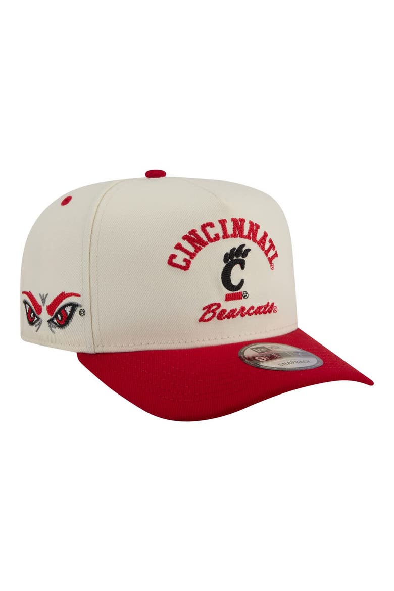 Men's New Era  Cream/Red Cincinnati Bearcats Two-Tone Arched 9FIFTY Snapback Hat, Main, color, Cream