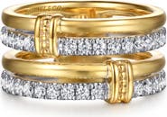 Gabriel & Co. 14k Gold Diamond Stack Ring
