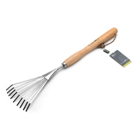 Mid-Handled Stainless Steel Shrub Rake
