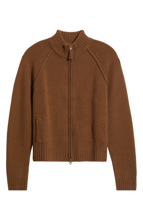 Cashmere Zip Cardigan