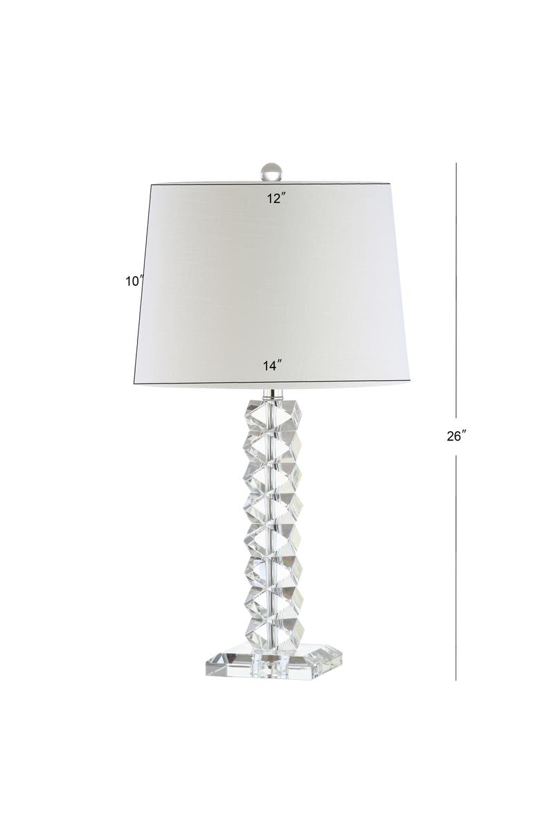 JONATHAN Y Julia Crystal LED Table Lamp, Alternate, color, Clear