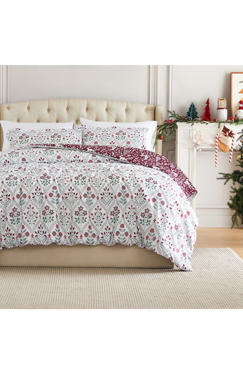 SOUTHSHORE FINE LINENS Holiday Harmony Oversize Holiday Comforter Set, Alternate, color, Holiday Harmony