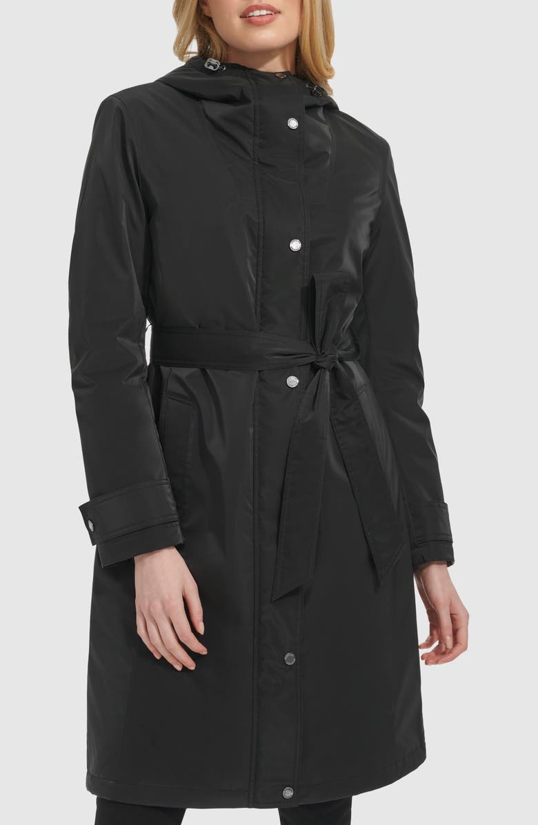 Kenneth Cole New York Sleeker Hooded Raincoat, Alternate, color, 
