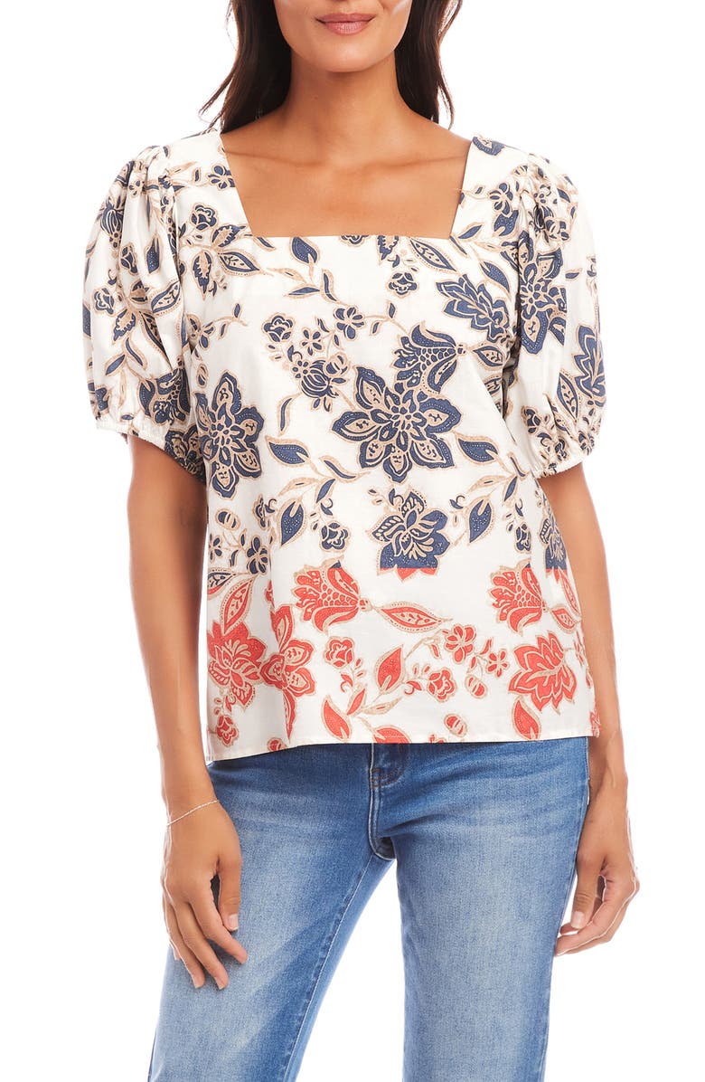 Karen Kane Puff Sleeve Top, Main, color, 