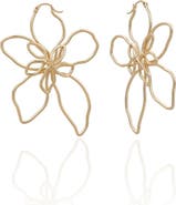 Ettika Wire Flower Statement Earrings