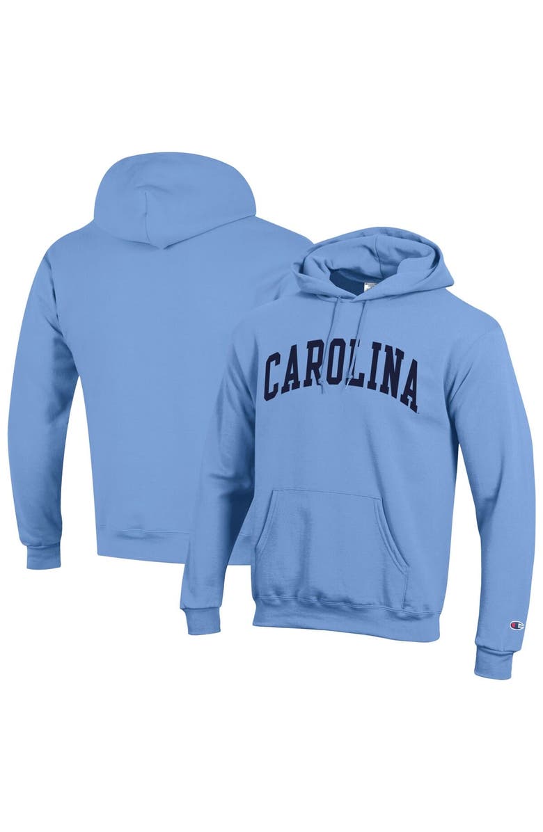 Champion Men's Champion  Carolina Blue North Carolina Tar Heels Basic Arch Fleece Pullover Hoodie, Main, color, Light Blue