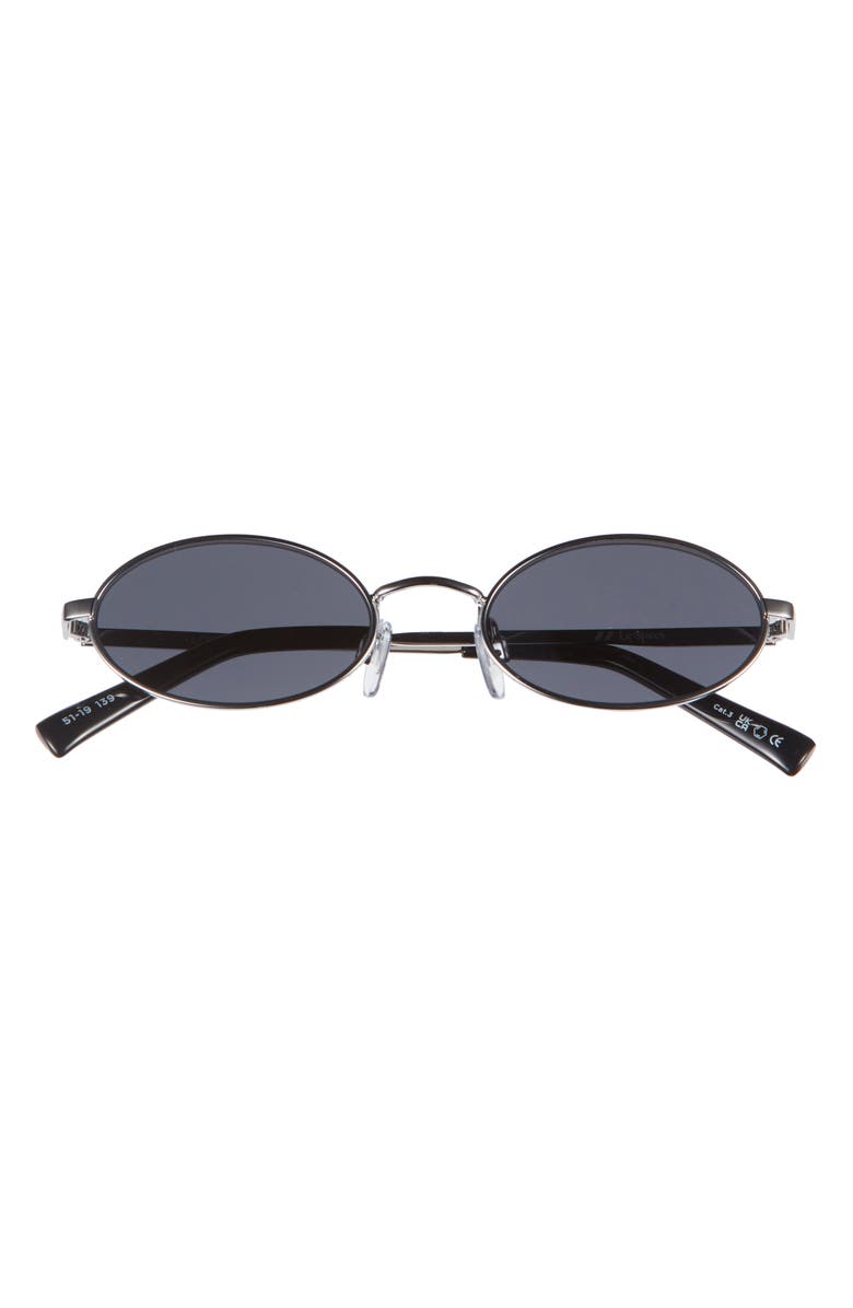 Le Specs Love Train 51mm Oval Sunglasses, Main, color, Silver