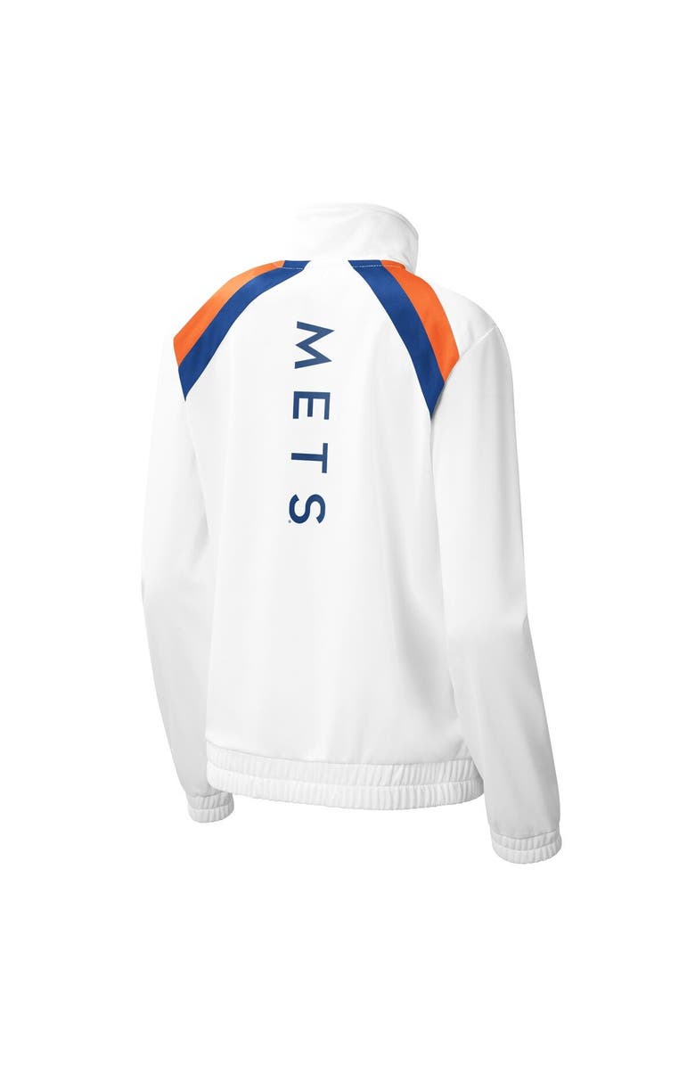 G-III 4HER BY CARL BANKS Women's G-III 4Her by Carl Banks White New York Mets Red Flag Full-Zip Track Jacket, Alternate, color, White