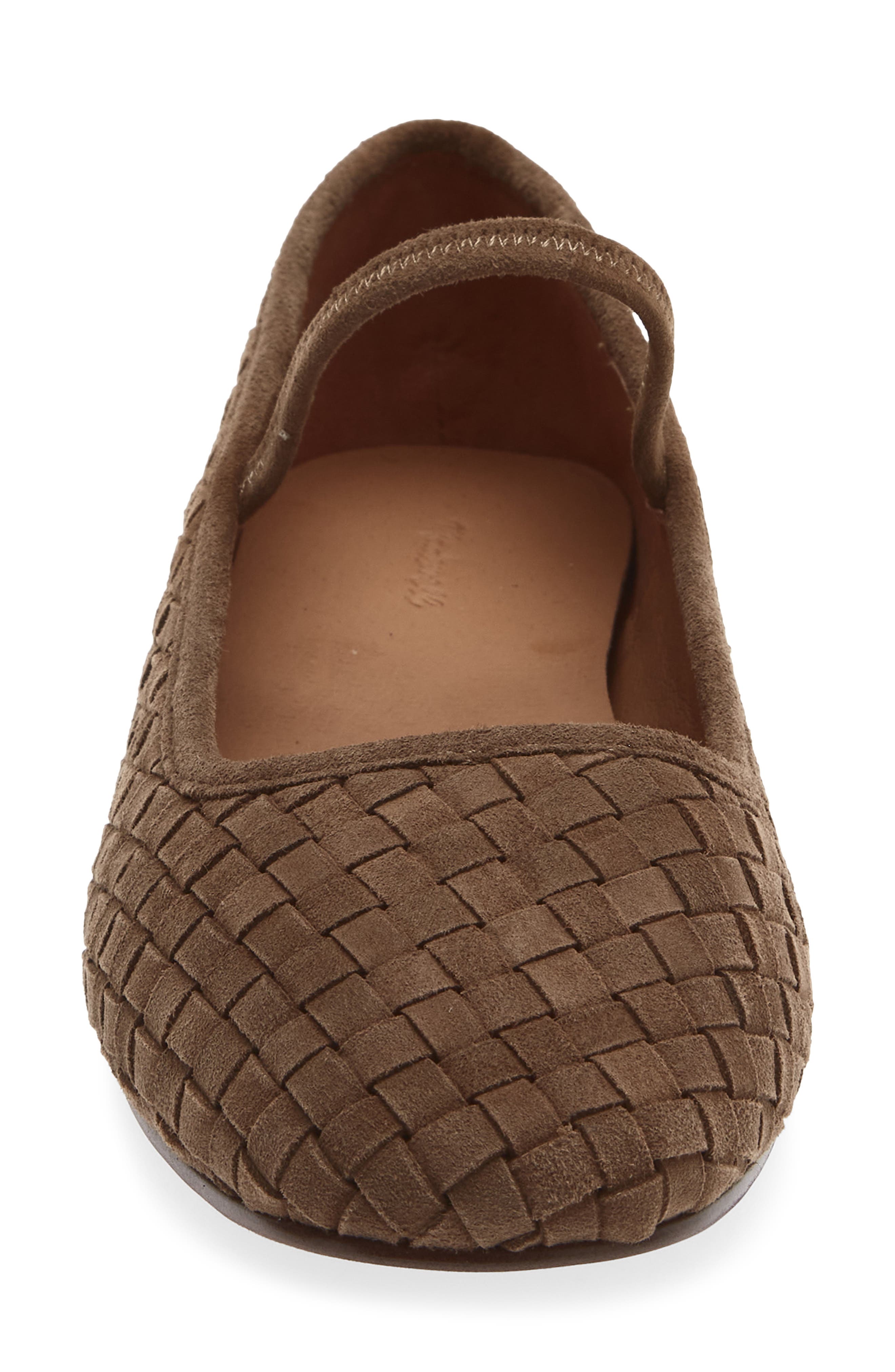The Greta Woven Mary Jane Flat, Alternate, color, LIGHT UMBER