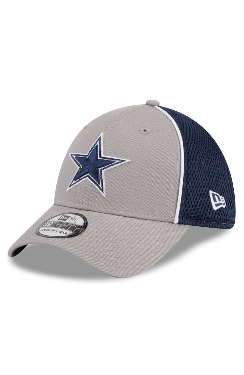 New Era Men's New Era Gray Dallas Cowboys  Pipe 39THIRTY Flex Hat, Main, color, Gray
