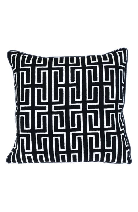 Milo Embroidered Throw Pillow