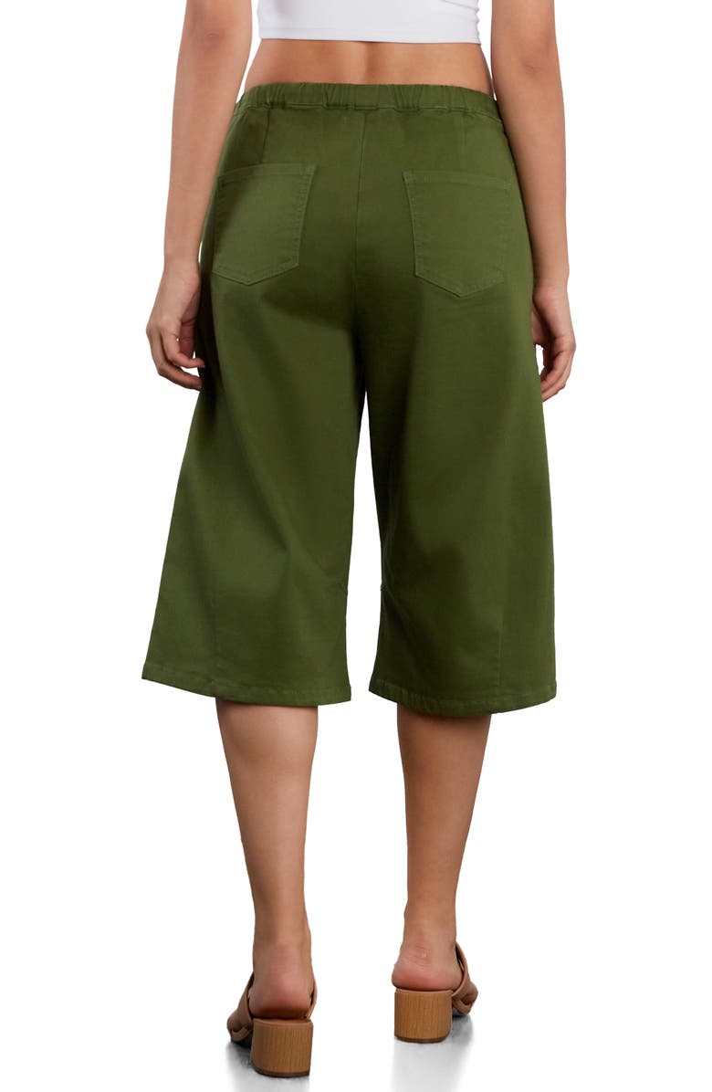 HINT OF BLU Relaxed Drawstring Denim Jorts, Alternate, color, Vineyard Green