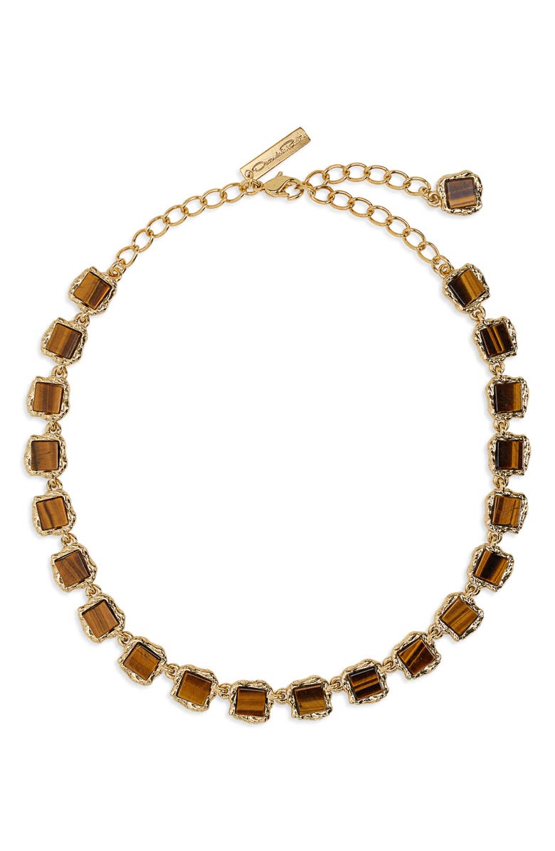 Oscar de la Renta Tiger's Eye Choker Necklace, Main, color, 