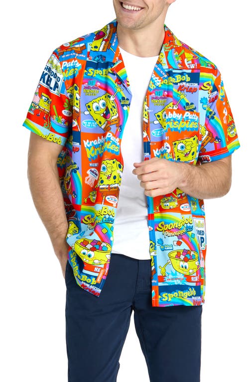 Opposuits Spongebob Breakfast Camp Shirt In Blue