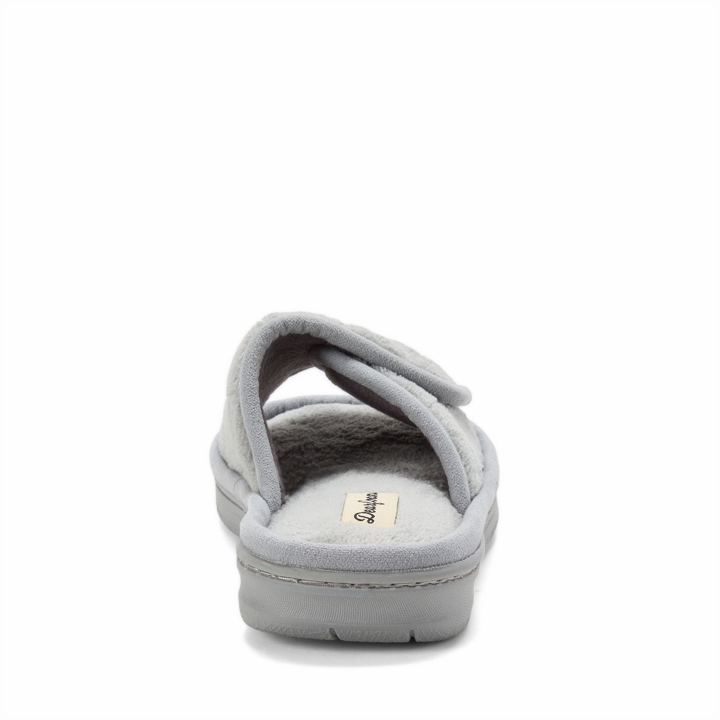 DEARFOAMS Mickey Terry Adjustable Shower Slide Slipper, Alternate, color, Sleet