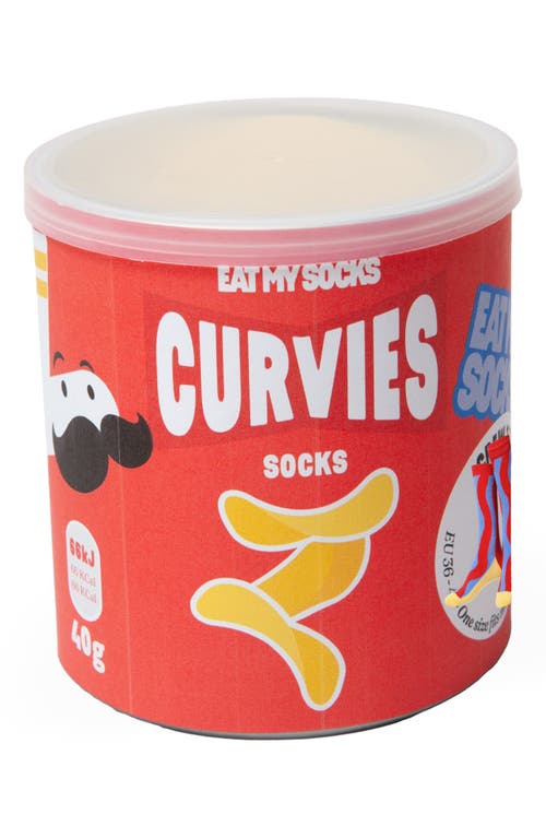 Doiy Curvies 3d Crew Socks In Red