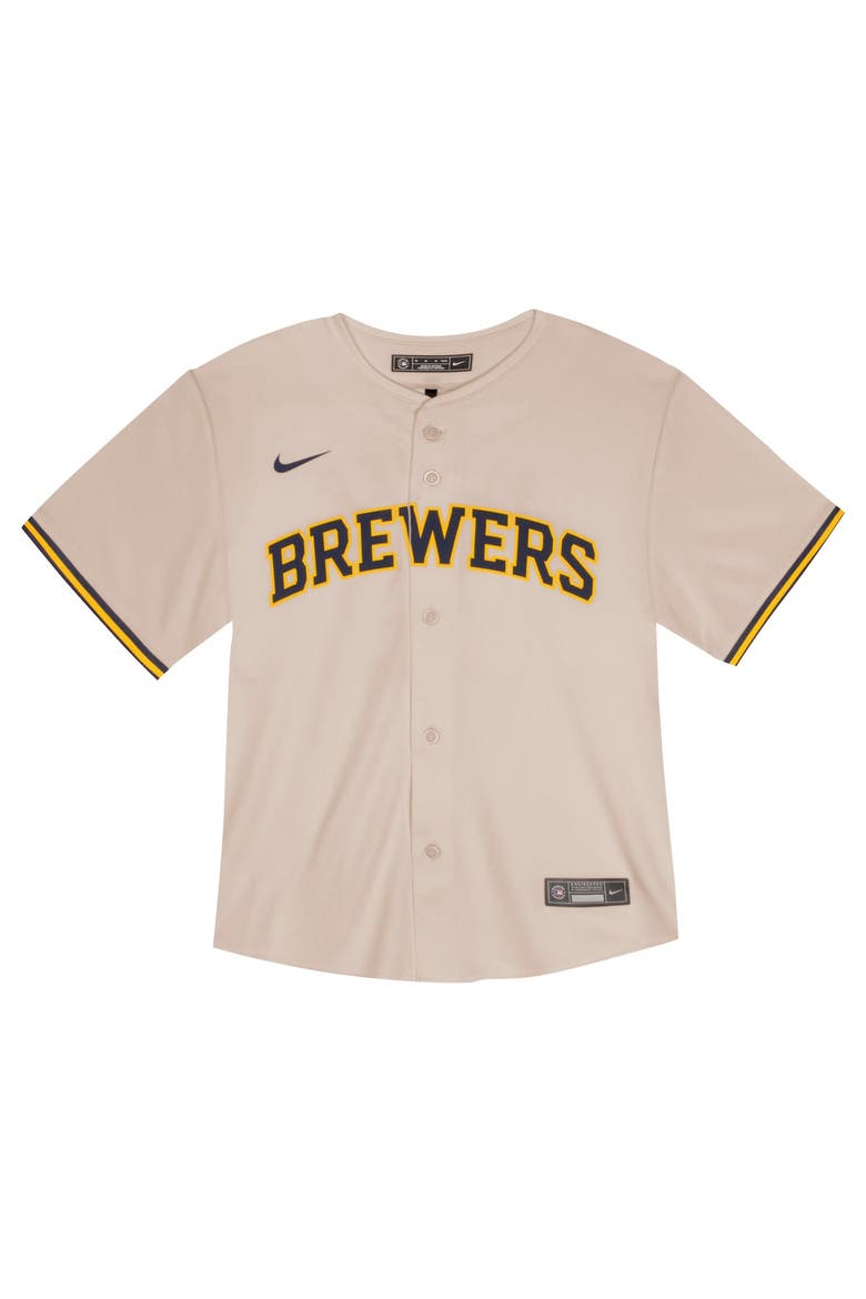 Toddler Nike Christian Yelich Cream Milwaukee Brewers Home Game Jersey, Alternate, color, Cream