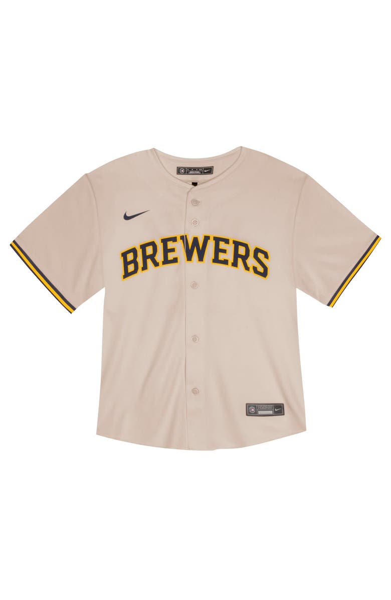 Nike Toddler Nike Christian Yelich Cream Milwaukee Brewers Home Game Jersey, Alternate, color, Cream