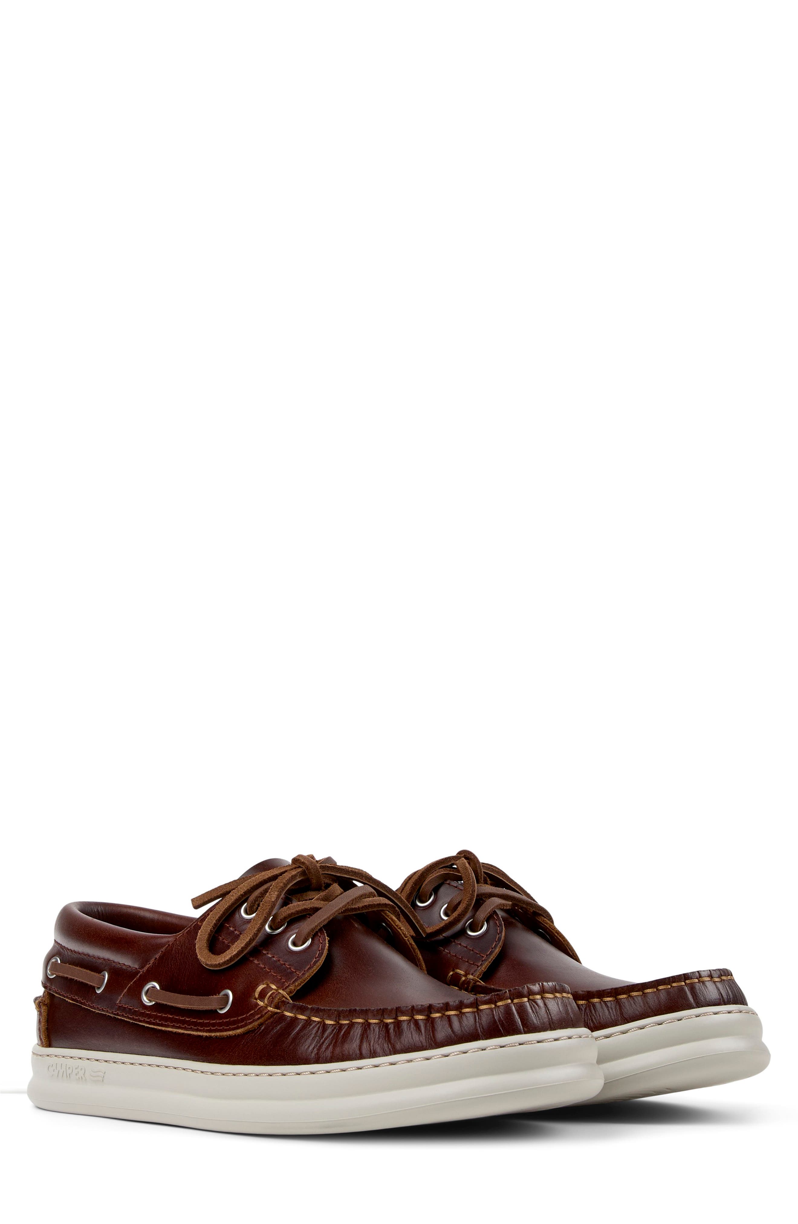 Runner Four Boat Shoe, Alternate, color, MEDIUM BROWN