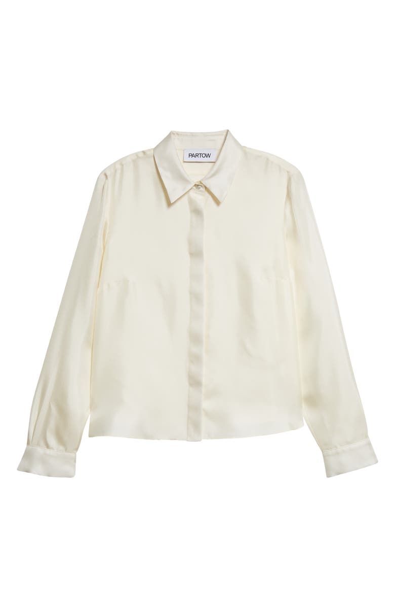 PARTOW Lara Silk Twill Button-Up Shirt, Alternate, color, 