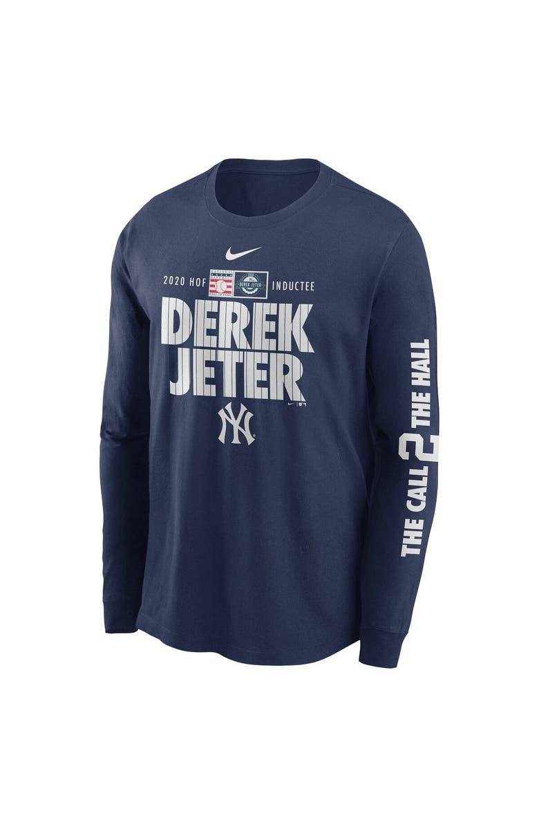 Nike Men's Nike Derek Jeter Navy New York Yankees 2020 MLB Hall of Fame Inductee The Call 2 The Hall Long Sleeve T-Shirt, Alternate, color, Navy