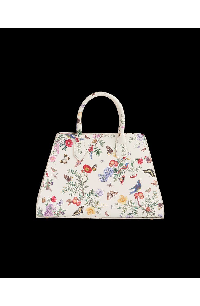 Fable England Alice Garden Medium Structured Tote, Alternate, color, Ivory