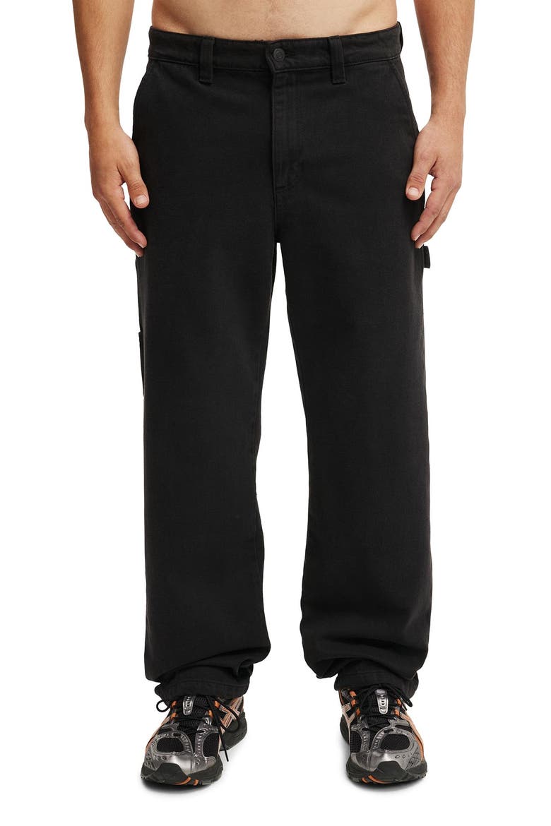 Men's Baggy Worker Pant, Main, color, Black