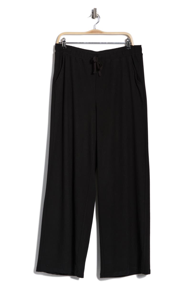 MAX STUDIO Heather Knit Sweatpants, Alternate, color, Black