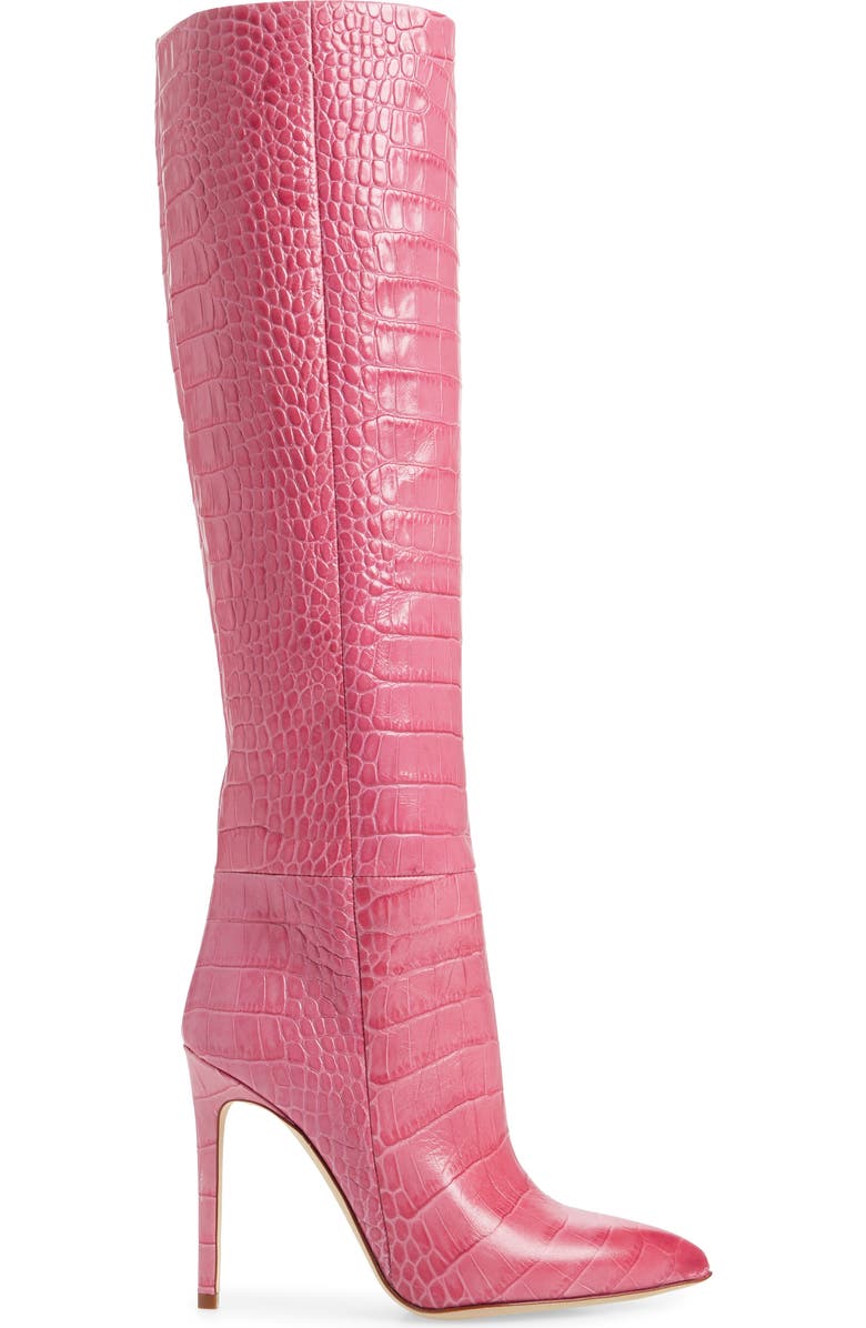 Paris Texas Croc Embossed Knee High Boot, Alternate, color,