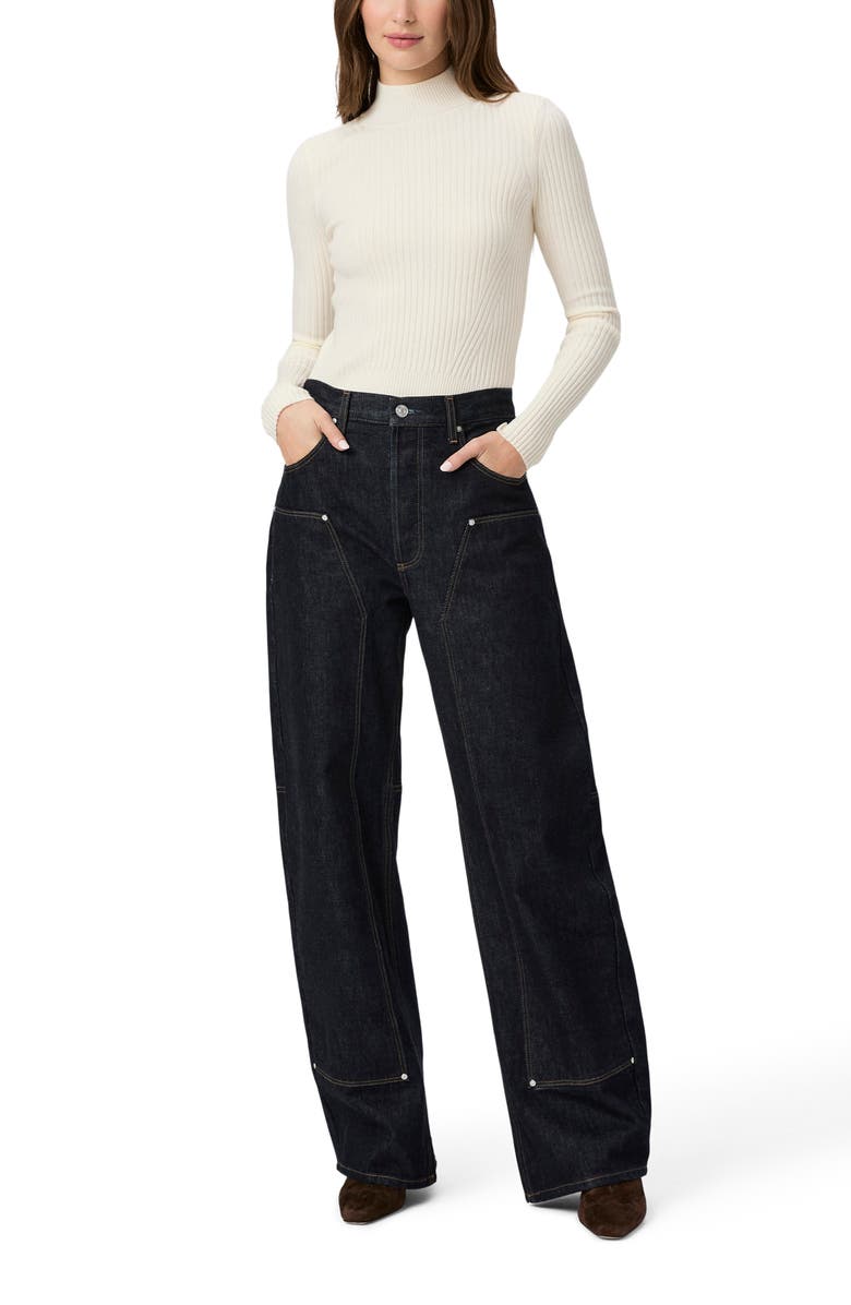 PAIGE Arellia Workwear Barrel Leg Jeans, Alternate, color, Selma