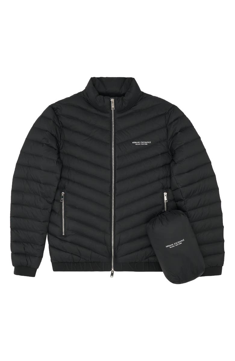 Armani Exchange Packable Down Puffer Jacket, Alternate, color, 
