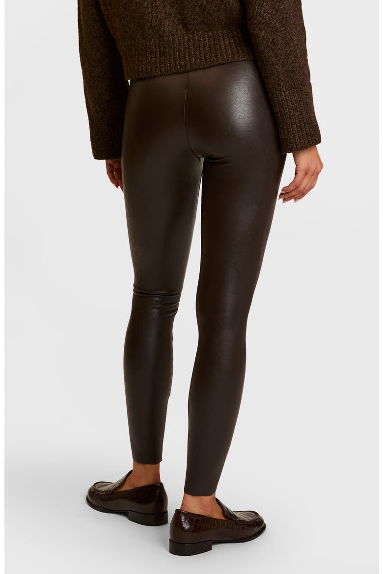 Control Top Faux Leather Leggings, Alternate, color, ESPRESSO