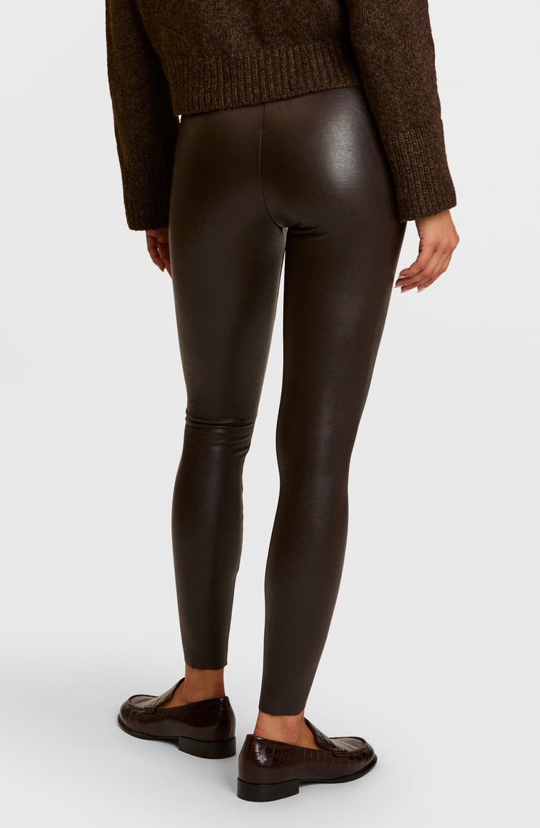 Commando Control Top Faux Leather Leggings, Alternate, color, Espresso