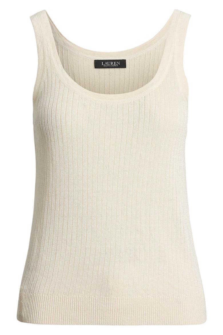Linen Blend Rib Sweater Tank, Alternate, color, MASCARPONE CREAM