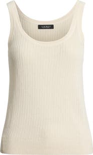 Lauren Ralph Lauren Linen Blend Rib Sweater Tank