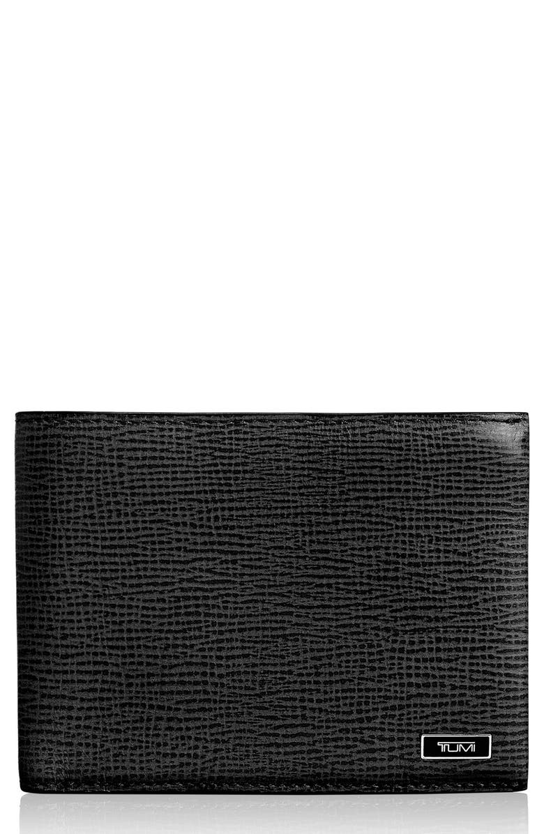 TUMI Monaco Double Billfold Leather Wallet, Main, color,