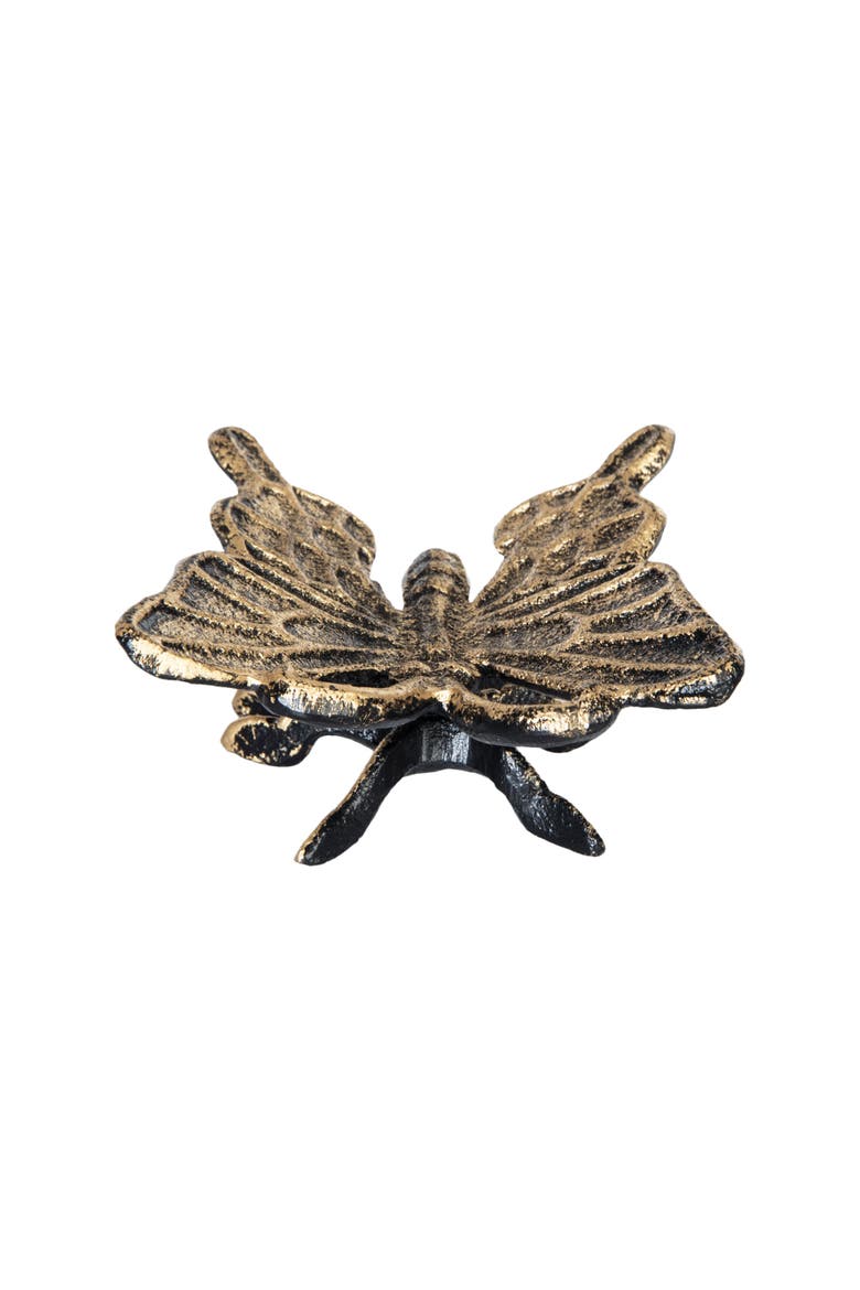 Butterfly Metal Decorative Figurine, Alternate, color, Gold