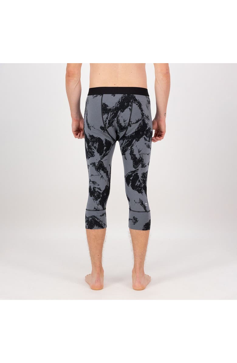 Mons Royale Cascade 3/4 Legging - Men's, Alternate, color, Mtn Pixel Grey