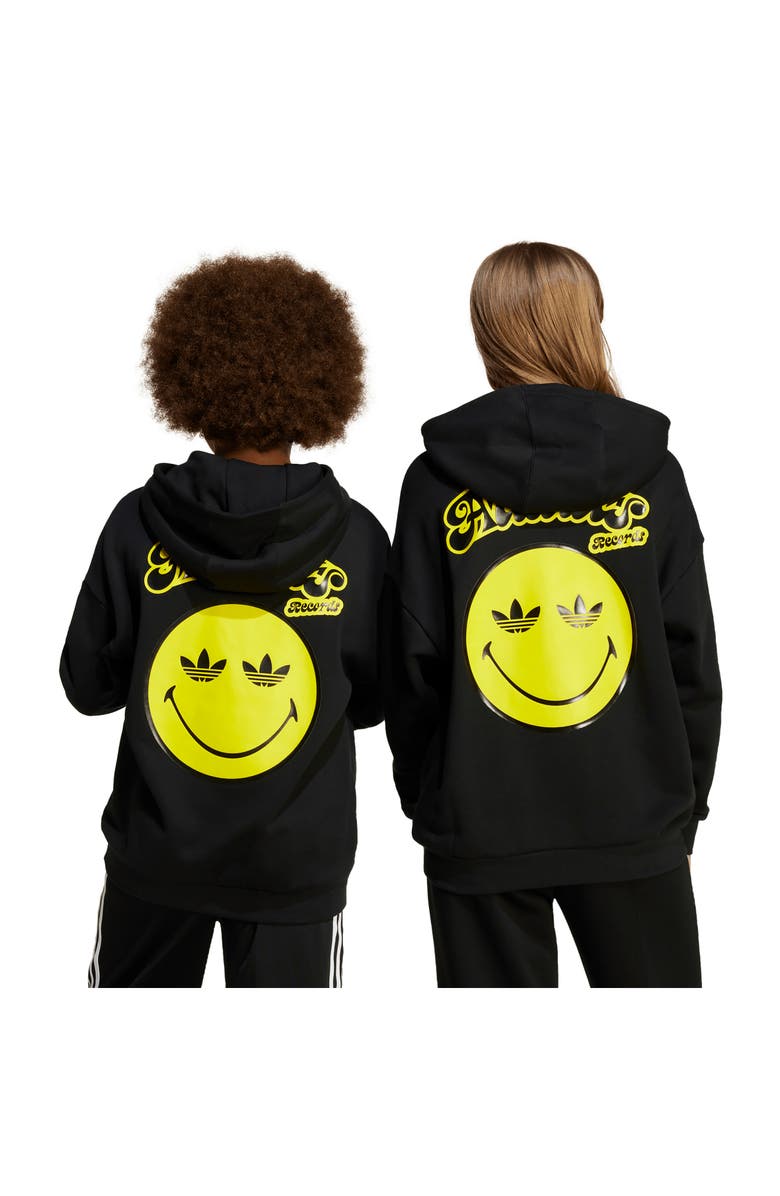 adidas Originals x Smiley World Kids' Cotton Hoodie, Alternate, color, 