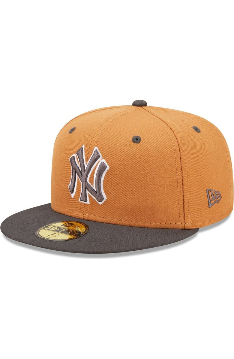 New Era Men's New Era Brown/Charcoal New York Yankees Two-Tone Color Pack 59FIFTY Fitted Hat, Alternate, color, 