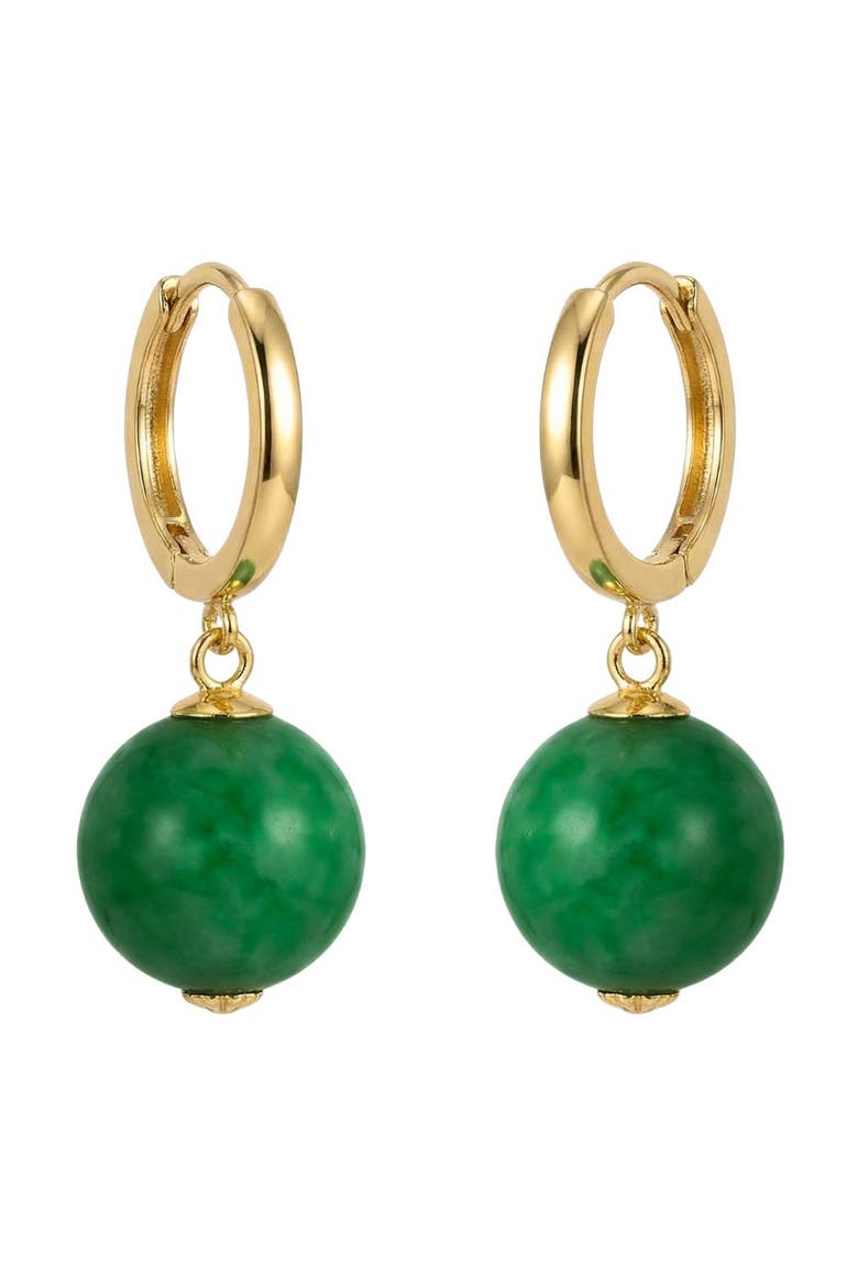 Nadene Jade Drop Earrings, Main, color, Green