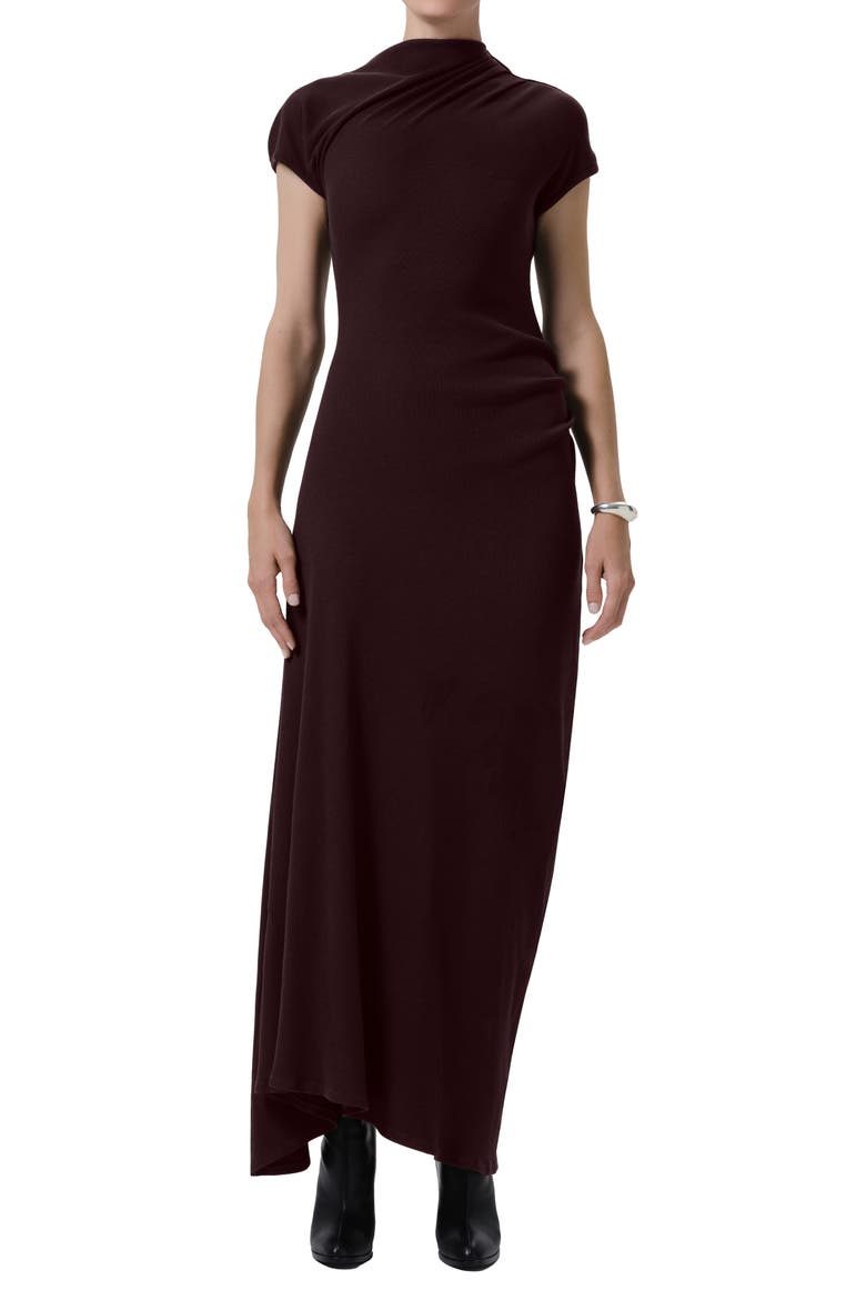 Kira Sculptural Dress, Alternate, color, CHOCOLATE MD/ DK BROWN