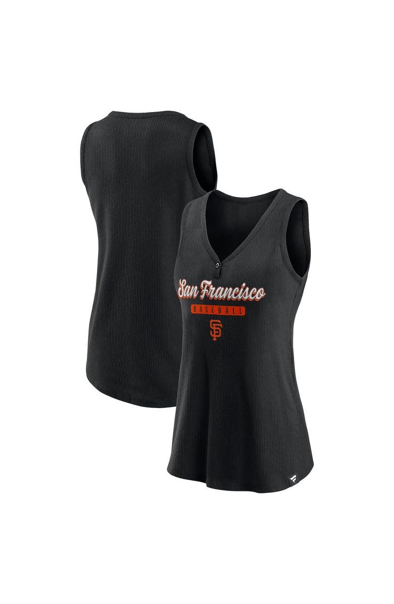FANATICS Women's Fanatics Branded Black San Francisco Giants Iconic V-Neck Tank Top, Main, color, 