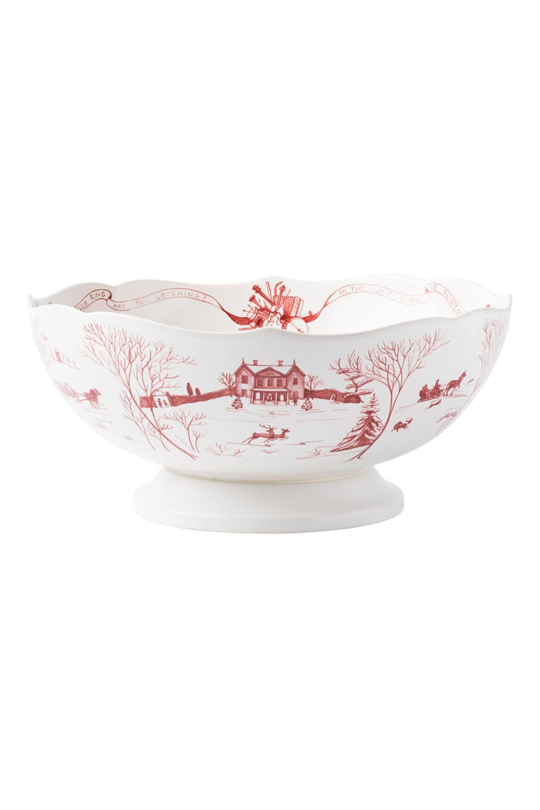 Country Estate Centerpiece Bowl, Main, color, RUBY