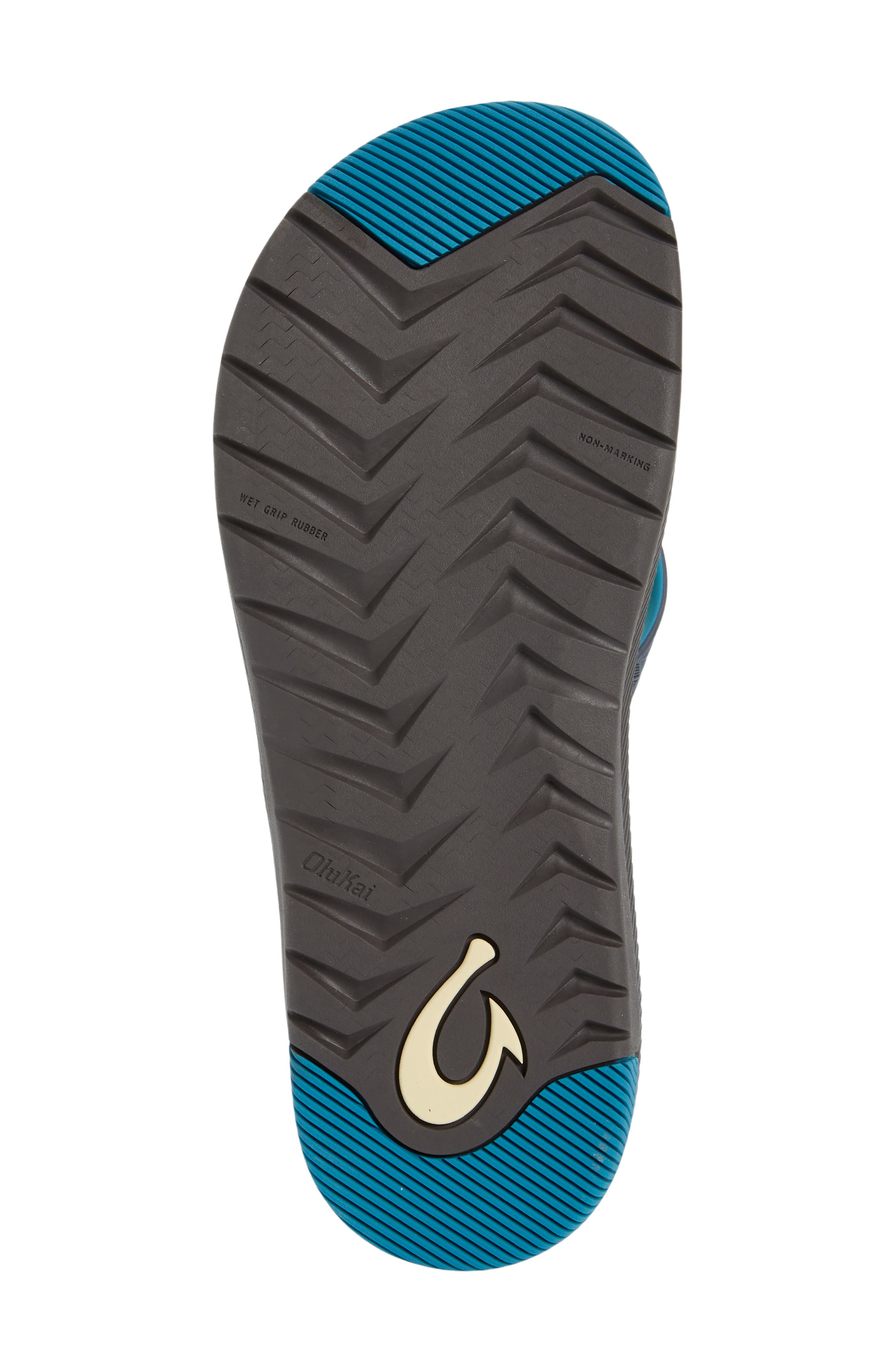 OluKai Awiki Flip Flop, Alternate, color, Trench Blue / Pavement