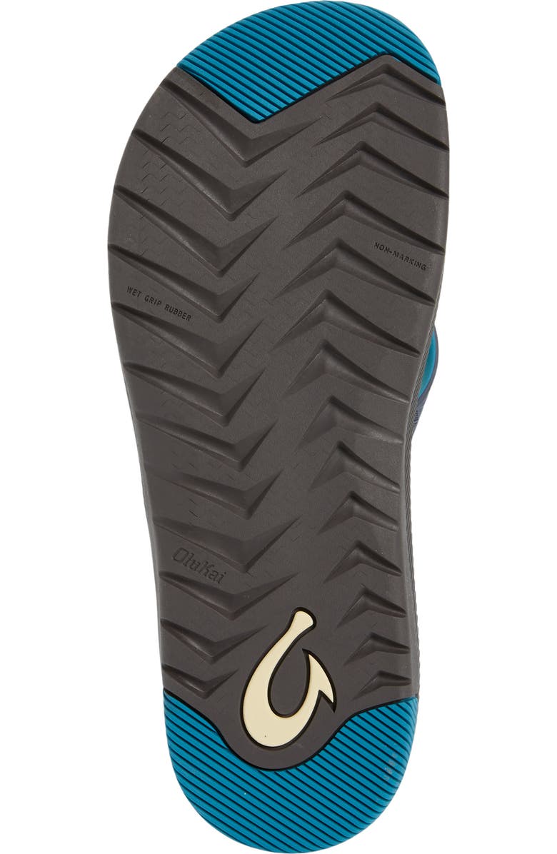 OluKai Awiki Flip Flop, Alternate, color, Trench Blue / Pavement