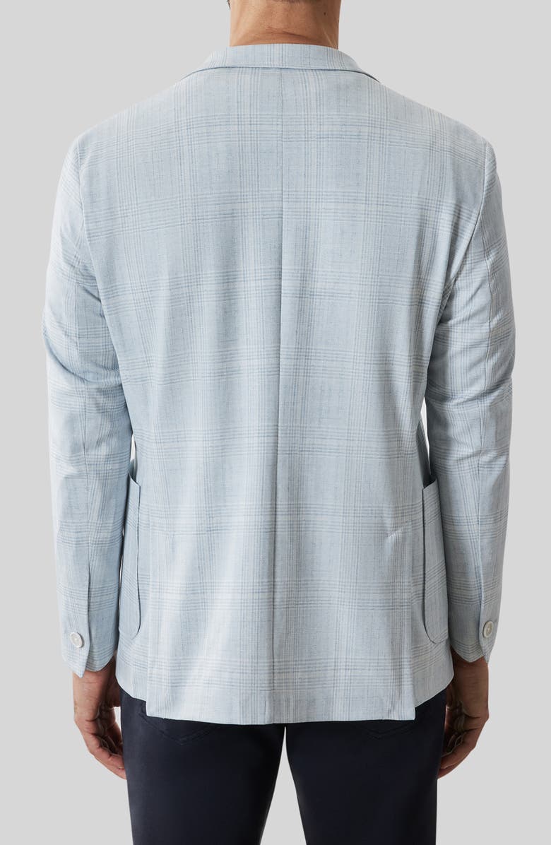 Robert Barakett Vorn Plaid Knit Sport Coat, Alternate, color, Powder Blue
